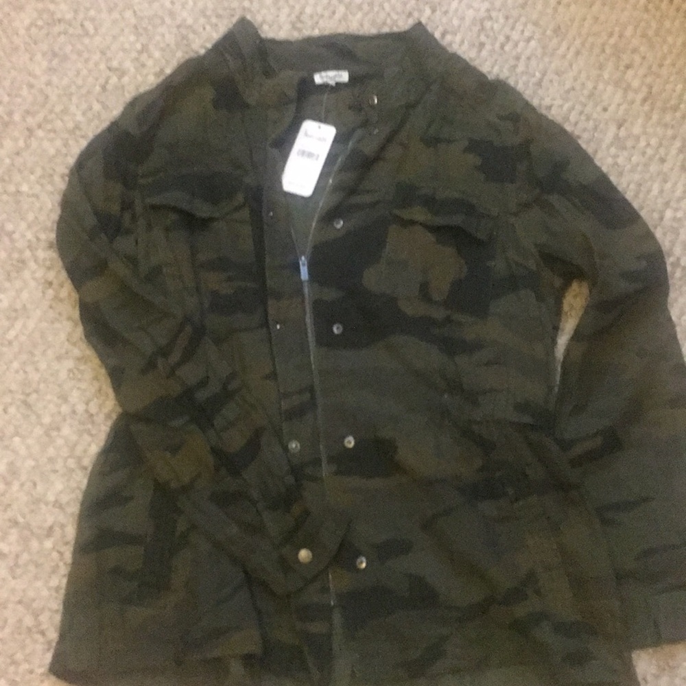 Splendid Camo Button/Zip Tee - image 2